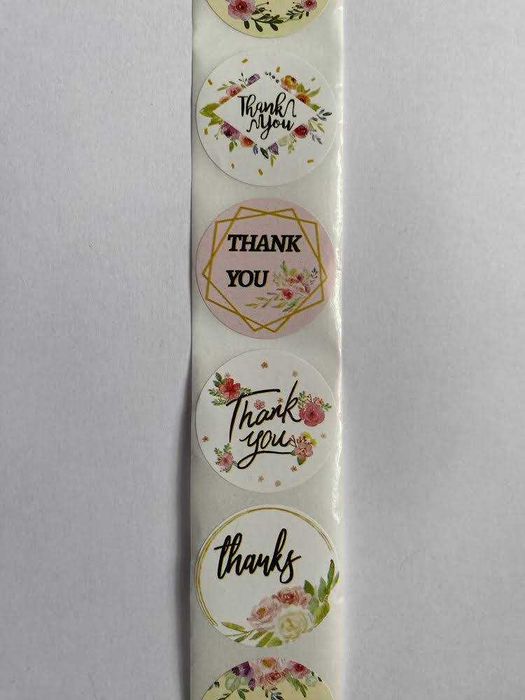 Наклейки стікери Thank you 2.5 см 100 шт