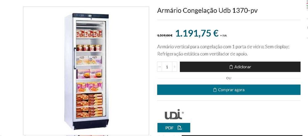 Armário Congelação 300L