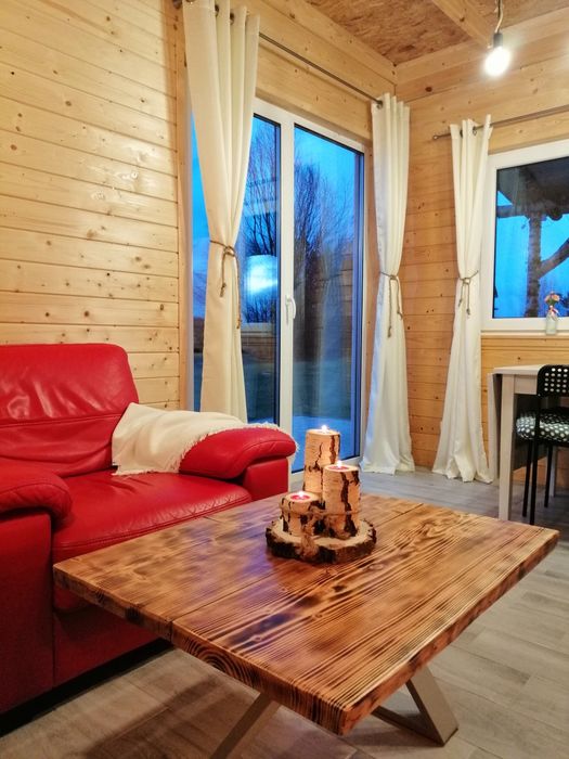 Duży Brzozowy Domek z jacuzzi na wyłączność, balia, Kaszuby, wakacje