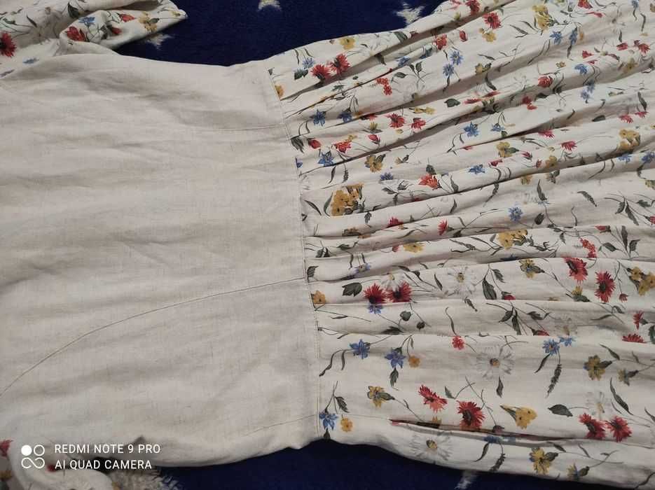 Landhaus austria style Платье из льна в цветочный принт, розмір 38