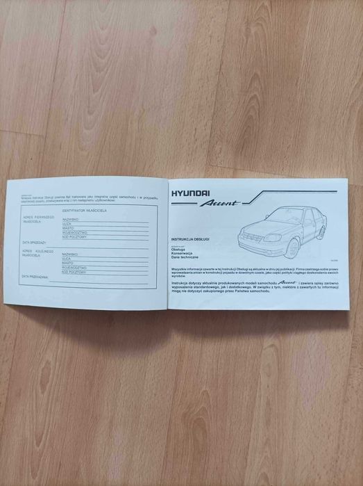Instrukcja obsługi Hyundai Accent polska Nowa plus Etui gratis