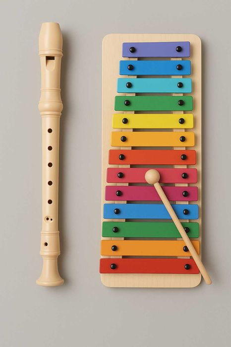 Instrumenty szkolne flety, dzwonki, cymbałki - Ząbki ul. Powstańcow 29