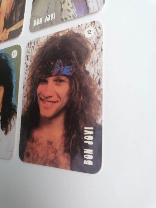 Conjunto de 12 calendários numerados de 1992 banda americana Bon Jovi