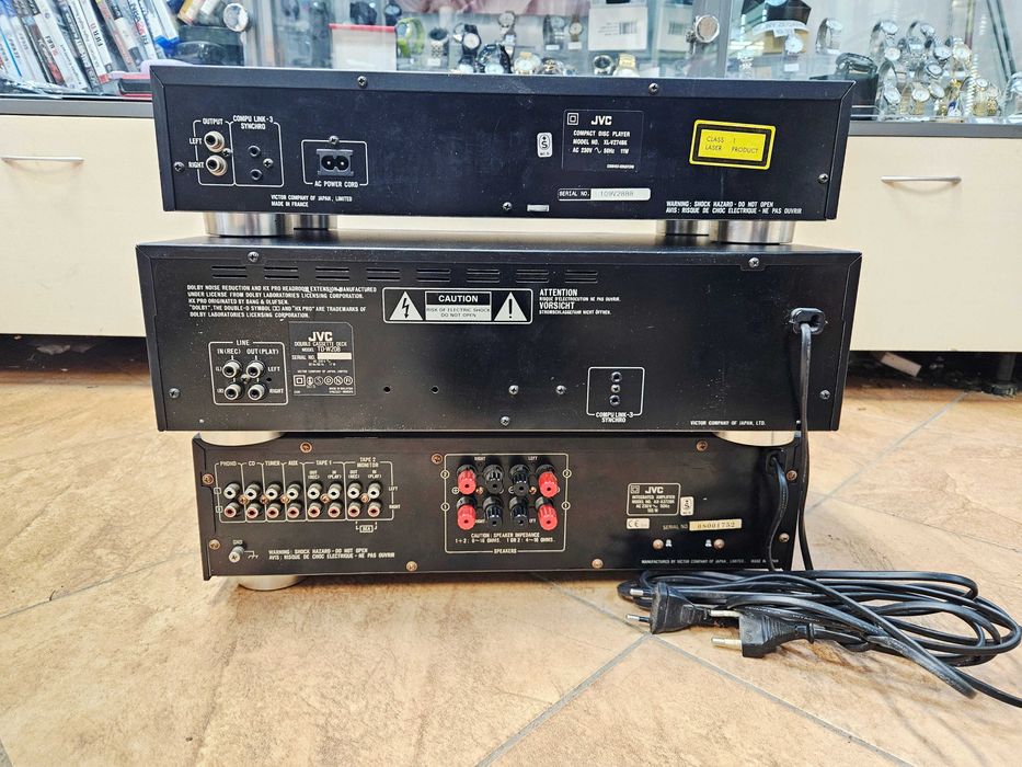 Zestaw audio JVC AX-A372 + TD-W208 + XL-V274