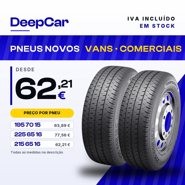 Pneus 195 70 15C, 225 65 16C, 215 65 16, 205 65 16C | Novos vans