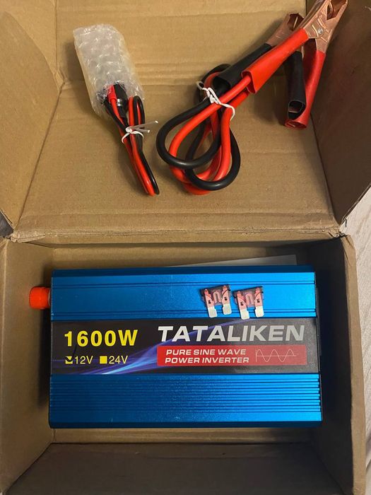 Інвертор Tataliken 1600W, 12/220В, безшумний, чистий синус
