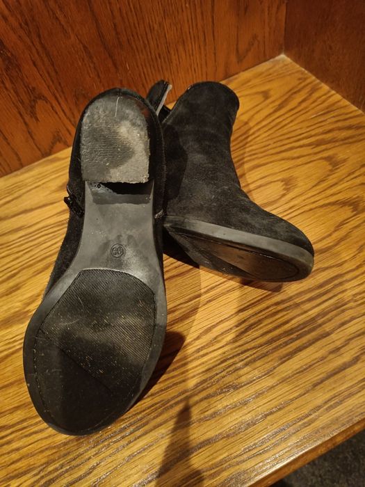Buty, botki zamszowe