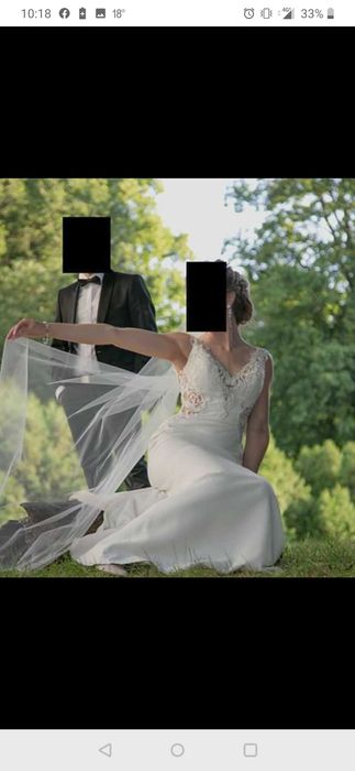 Suknia ślubna Justin Alexander Sweetheart 11023, gratis welon