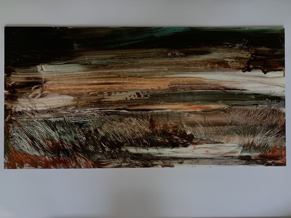 Картина олією в рамі пейзаж