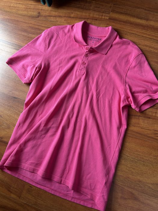 Różowe męskie Polo Reserved 38