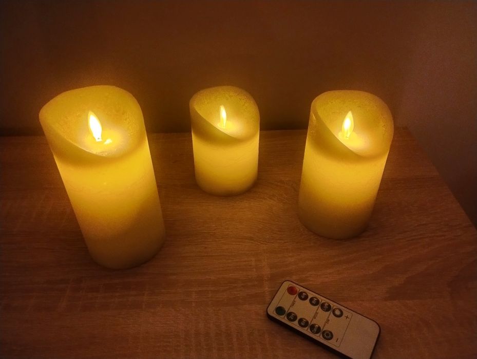 Świeca, świece LED bezpłomieniowe  3 sztuki