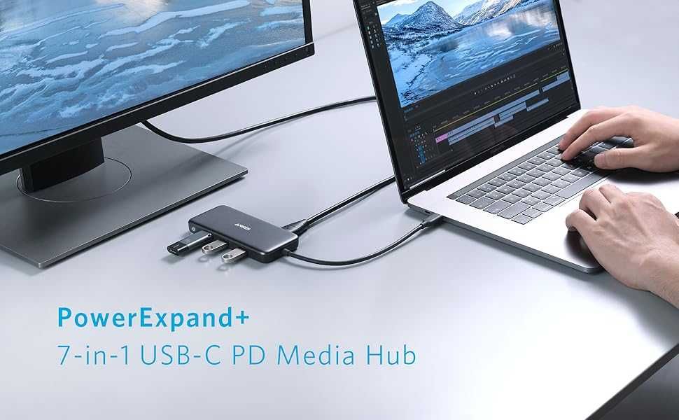 Hub Anker USB C 7w1 HDMI 4K PD 85W USB A SD microSD 821