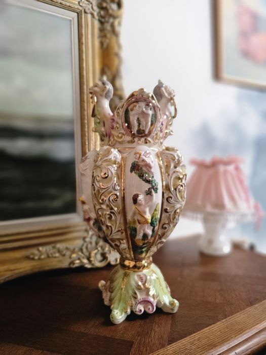 Duży wazon Capodimonte Cyganka #1565 Stylowy Węgrów