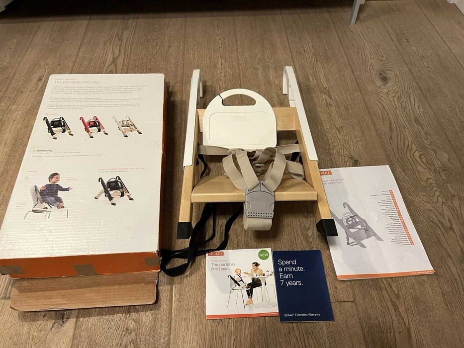 Stokke HandySitt Przenośne krzesło dziecięce dziecko krzesełko białe