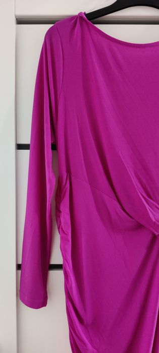 Bonprix 44/46 sukienka asymetryczna z marszczeniami dzianinowa