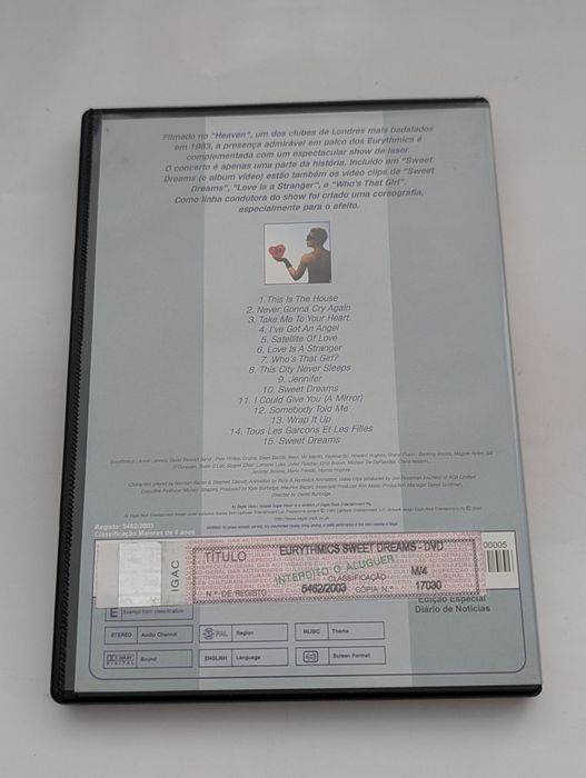 DVD Eurythmics - sweet dreams