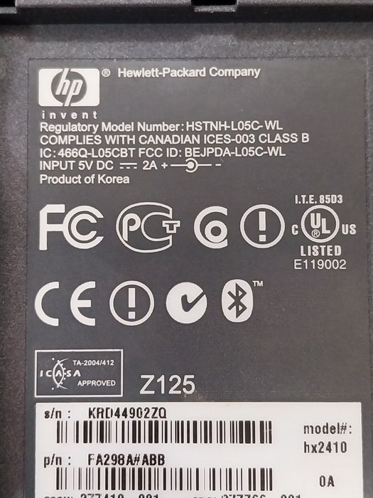Карманный компьютер HP Hstnh-L05C-WL