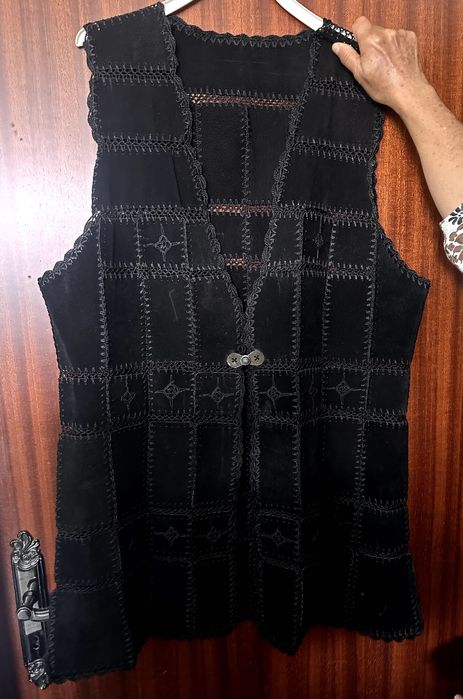Colete Preto de Pele L