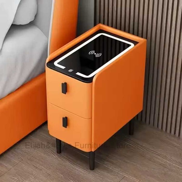 Mesa de Cabeceira com LED, e Carregador Sem Fio