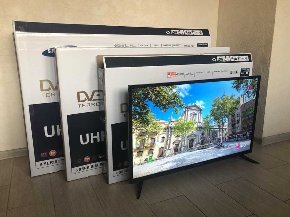 Новый Телевизор 56 дюйма Самсунг Смарт ТВ 4K T2+WIFI Корея. Телевізор
