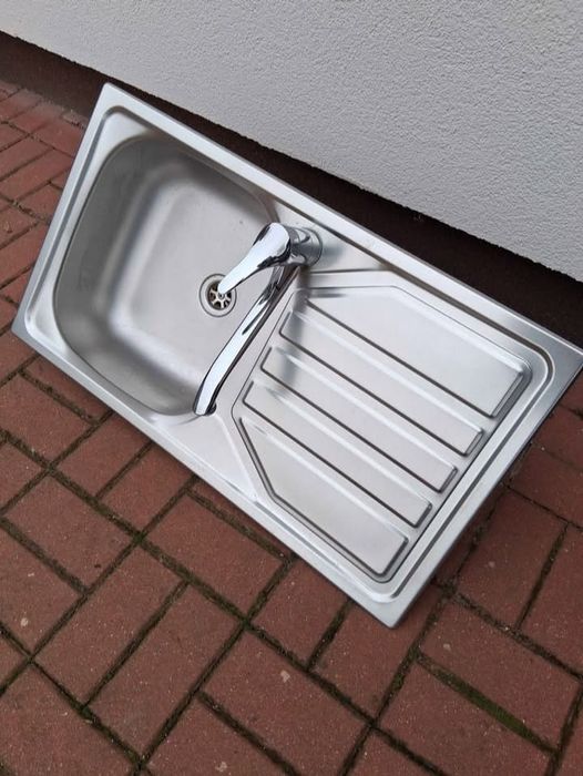 Мийка з нержавіючої сталі 44×78см.