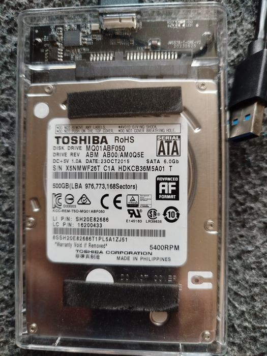 Жорсткий диск у пластиковому кейсі 500 Gb
