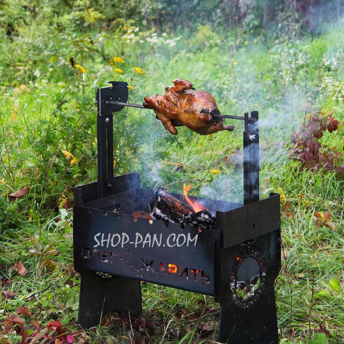 Вертел для мангала, Вертель з електроприводом на мангал