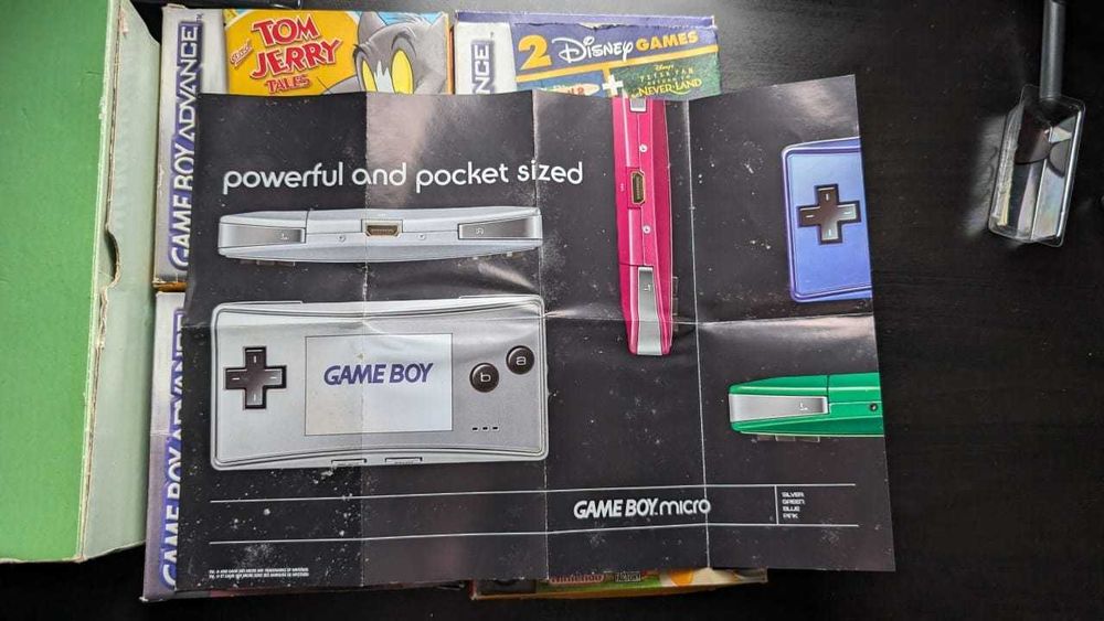 Gameboy micro verde completo e jogos