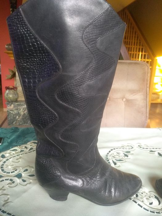 Kozaki buty skórzane