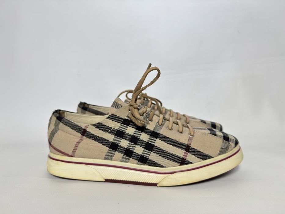 Жіночі кеди burberry клетка вінтаж
