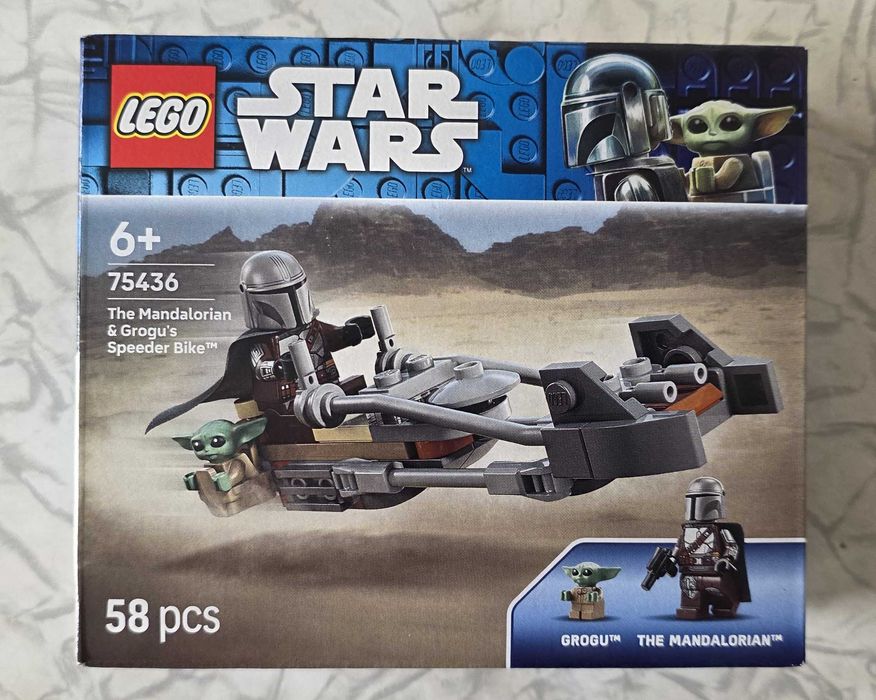 LEGO Star Wars Швидкісний мотоцикл Мандалорця й Ґроґу (75436) новий набір