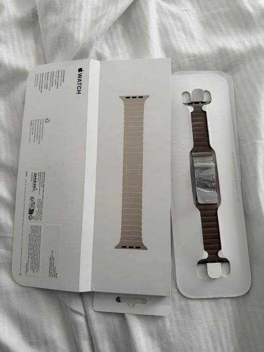 Oryginalna bransoleta panelowa do apple watch kol.naturany tytan 42 mm