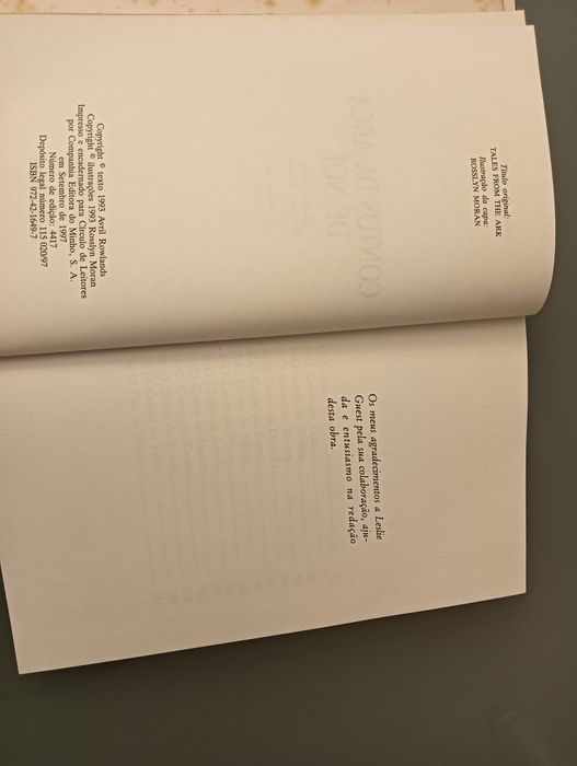 Contos da Arca de Noé / Avril Rowlands; il. Rosslyn Moran*