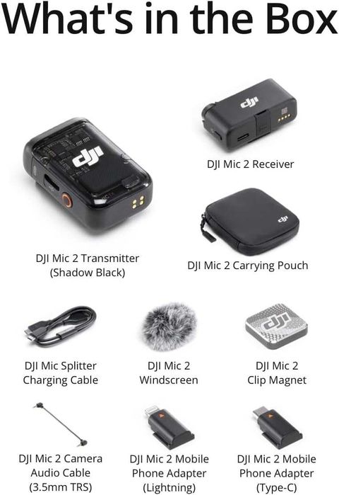 Мікрофонна радіосистема DJI Mic 2 Basic (1 TX + 1 RX)