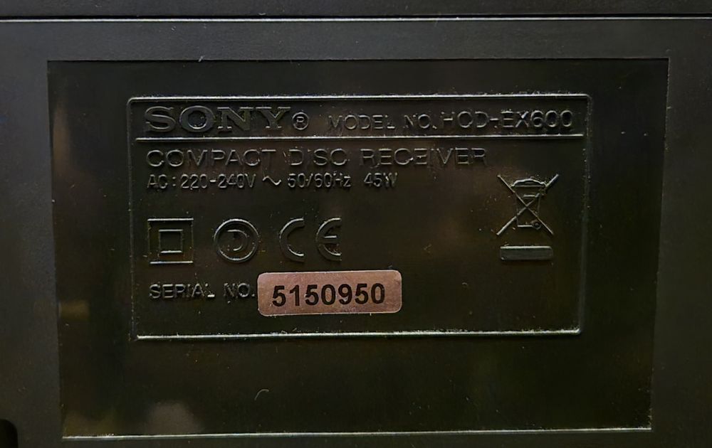 Музичний центр Sony HCD -EX 600