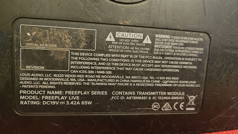 Altifalante freeplay Live bluetooth bateria