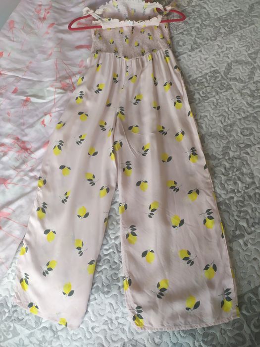 Kombinezon długi szerokie nogawki  na lato h&m 11-12lat 152/158 idealn