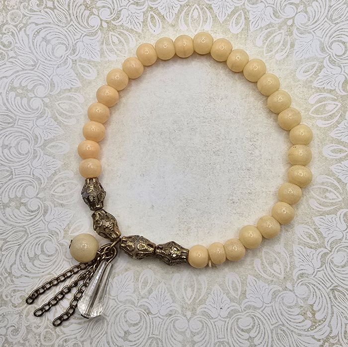 Rustykalna elegancka bransoletka bransoleta kryształ retro vintage