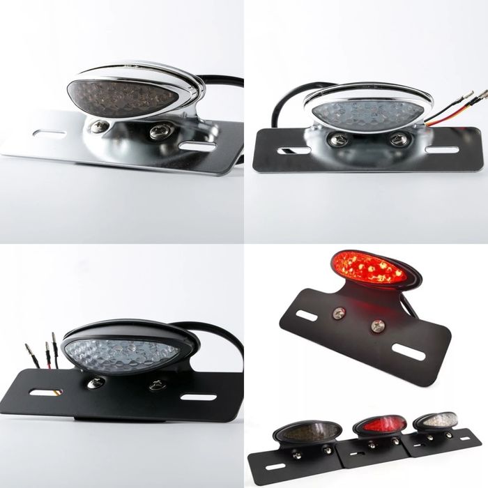 Стоп на мотоцикл универсальный светодиодный с рамкой под номер