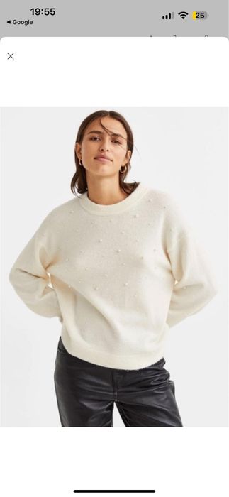 Джемпер  білий H&M XL і L