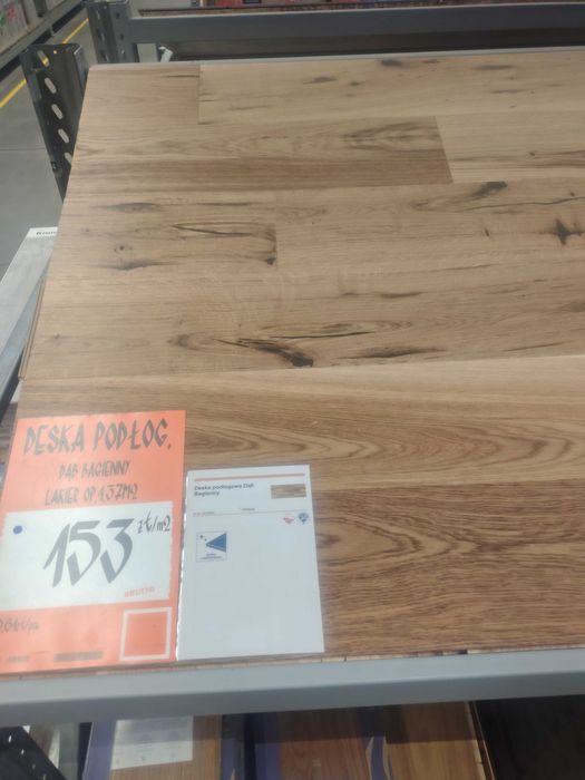 Deska podłogowa Dąb Bagienny 3-warstw. 1-lam. lakier fazow. szczotkowana op.1,37m2  153zł/m2