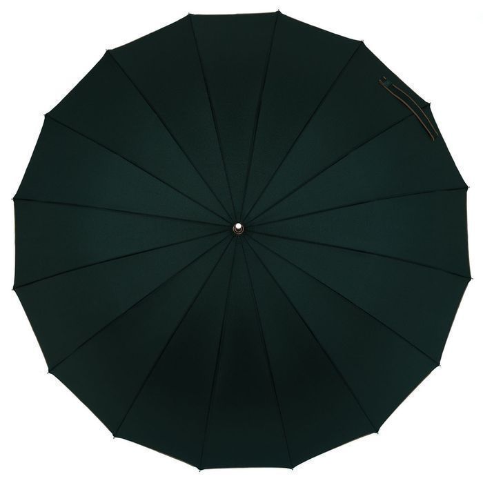 Elegancki, zielony parasol z dużą czaszą - Peterson