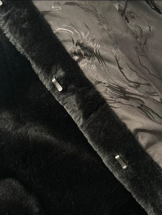Eleganckie Futro Mykonos Czarne Piękne M