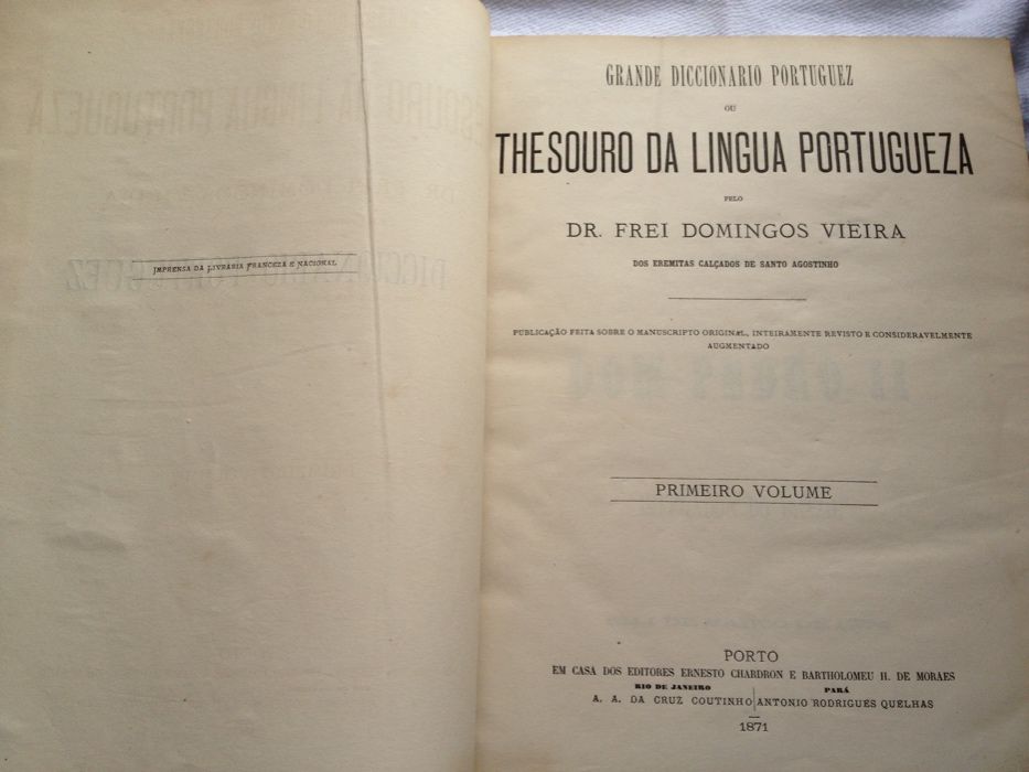 Thesouro da Lingua Portugueza Frei D.Vieira