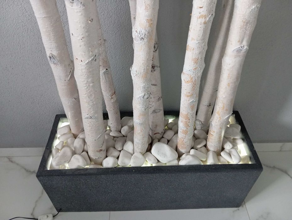 Lampa LED donica brzoza kamienie
