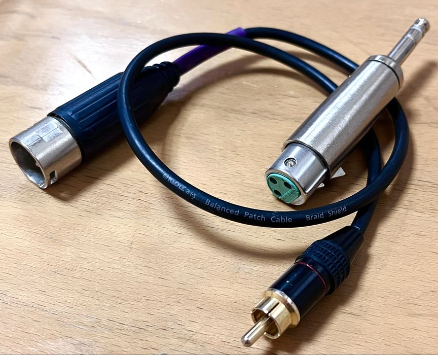 kabel przejsciowka XLR / RCA  + XLR / jack