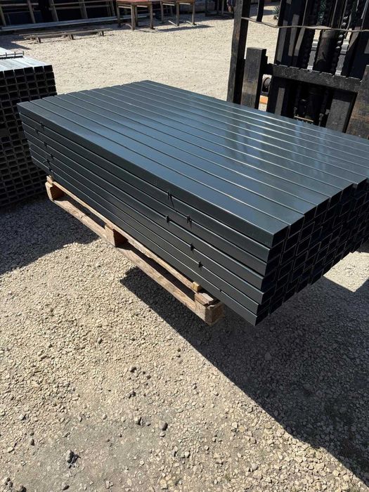 Słupek ocynk + malowany proszkowo Grafit 60x40x1,5mm - wysokość  150cm