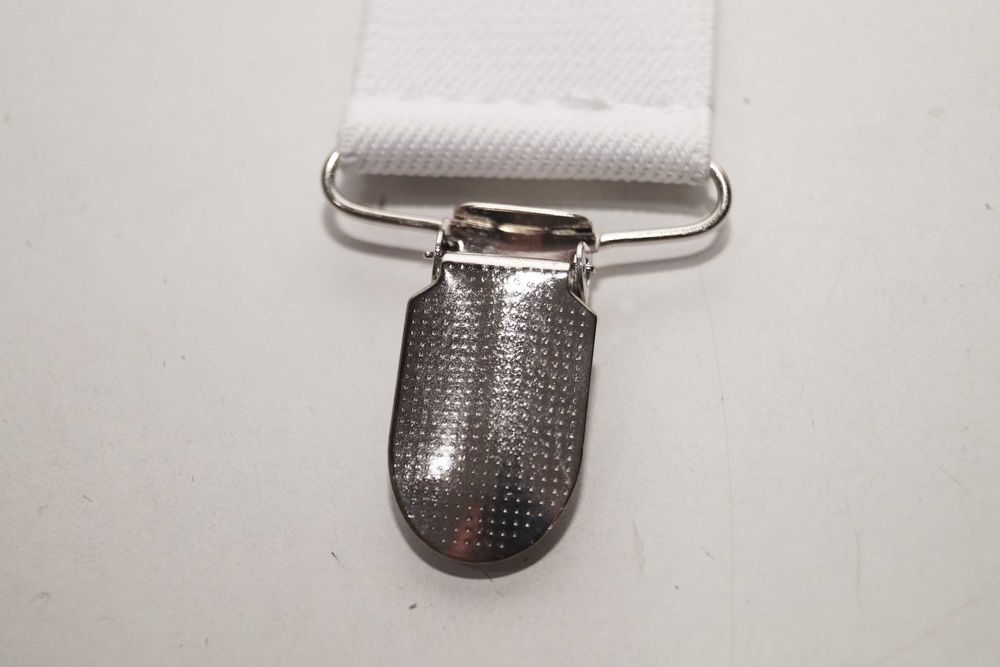 W147 Szelki białe męskie regulowane Ducino