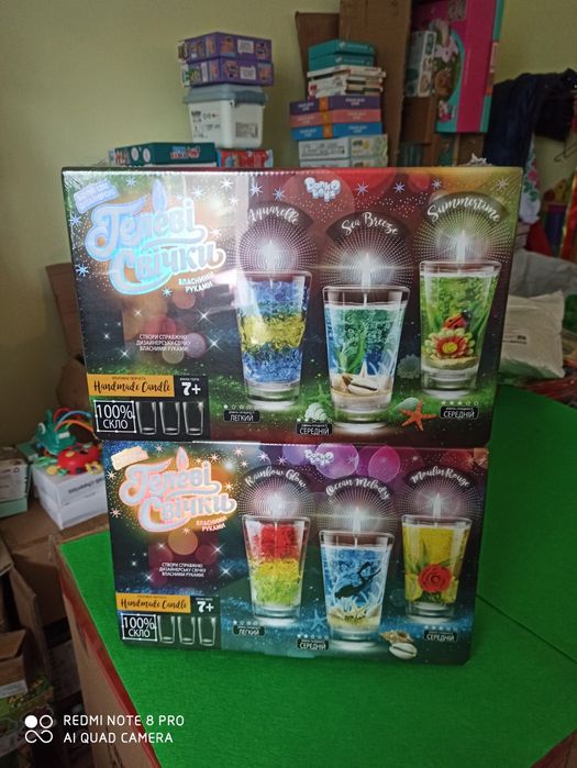 Гелеві свічки набір для виготовлення парафінові свічки свечи гелевые