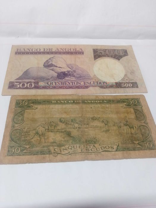 Lote de duas notas de Angola